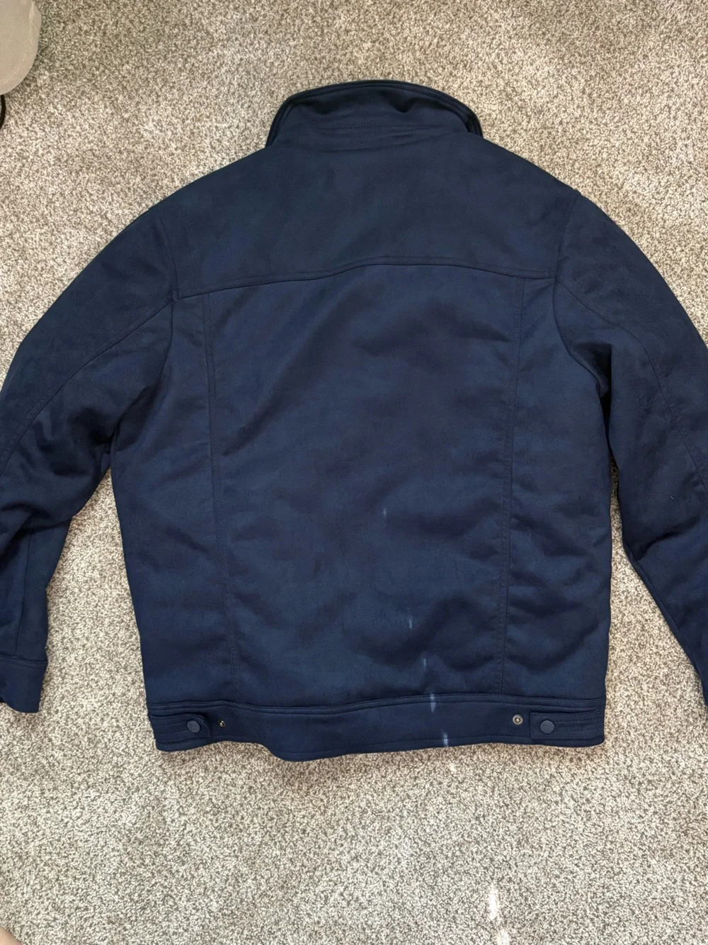 Robert Graham Navy Blue Vegan Suede Jacket -Small - SEE DESCRIPTION